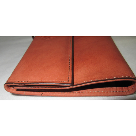 VTG Amity Leather Trim Clutch Wallet Camel Tan Women with BOX NEW - Picture 11 of 14